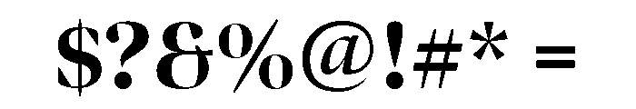 Bennet Banner Extra Bold Font OTHER CHARS