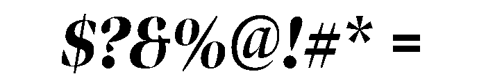 Bennet Banner Extra Condensed Black Italic Font OTHER CHARS