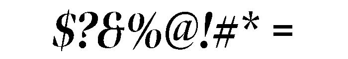 Bennet Banner Extra Condensed Bold Italic Font OTHER CHARS