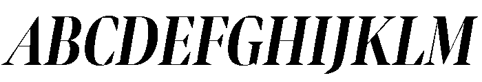 Bennet Banner Extra Condensed Bold Italic Font UPPERCASE