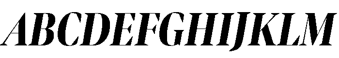 Bennet Banner Extra Condensed Extra Bold Italic Font UPPERCASE