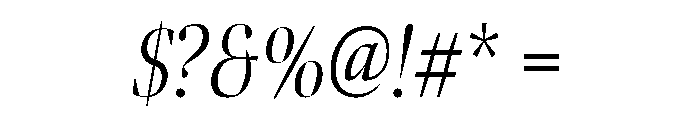 Bennet Banner Extra Condensed Light Italic Font OTHER CHARS