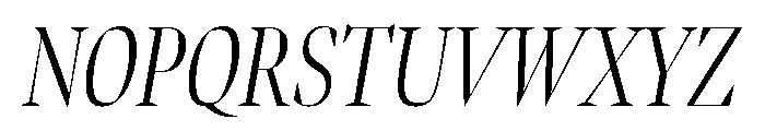 Bennet Banner Extra Condensed Light Italic Font UPPERCASE