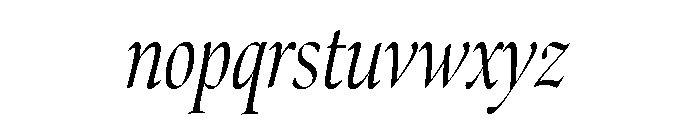 Bennet Banner Extra Condensed Light Italic Font LOWERCASE
