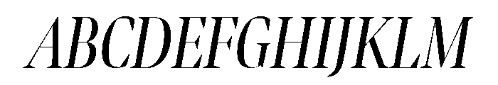 Bennet Banner Extra Condensed Regular Italic Font UPPERCASE