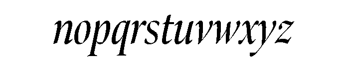 Bennet Banner Extra Condensed Regular Italic Font LOWERCASE