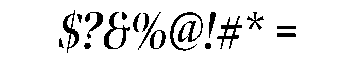 Bennet Banner Extra Condensed Semi Bold Italic Font OTHER CHARS