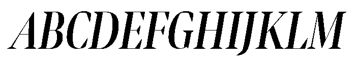 Bennet Banner Extra Condensed Semi Bold Italic Font UPPERCASE