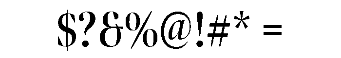 Bennet Banner Extra Condensed Semi Bold Font OTHER CHARS