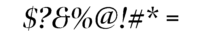 Bennet Banner Regular Italic Font OTHER CHARS