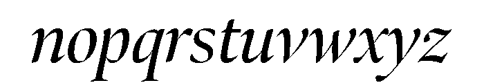 Bennet Banner Regular Italic Font LOWERCASE