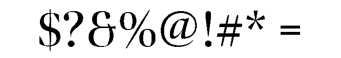 Bennet Banner Regular Font OTHER CHARS