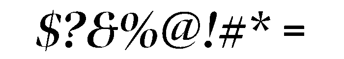 Bennet Banner Semi Bold Italic Font OTHER CHARS
