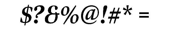 Bennet Display Condensed Bold Italic Font OTHER CHARS