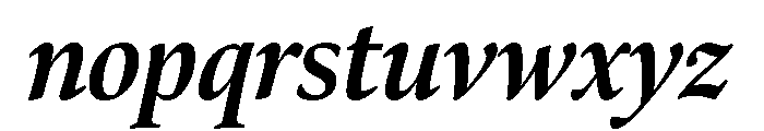 Bennet Display Condensed Bold Italic Font LOWERCASE