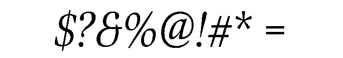 Bennet Display Condensed Light Italic Font OTHER CHARS