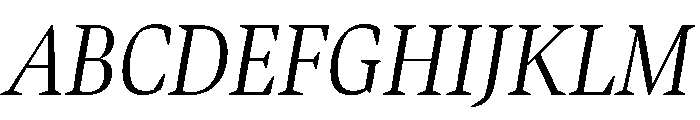 Bennet Display Condensed Light Italic Font UPPERCASE