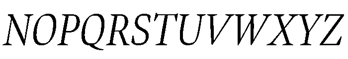 Bennet Display Condensed Light Italic Font UPPERCASE
