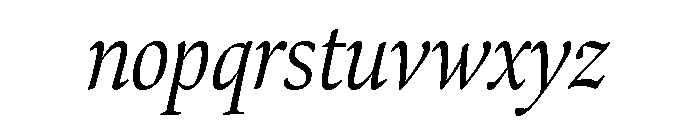 Bennet Display Condensed Light Italic Font LOWERCASE