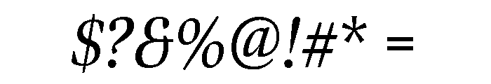 Bennet Display Condensed Regular Italic Font OTHER CHARS