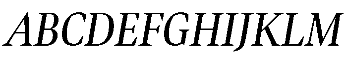 Bennet Display Condensed Regular Italic Font UPPERCASE