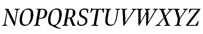 Bennet Display Condensed Regular Italic Font UPPERCASE