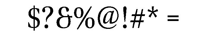 Bennet Display Condensed Regular Font OTHER CHARS
