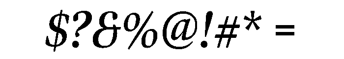 Bennet Display Condensed Semi Bold Italic Font OTHER CHARS
