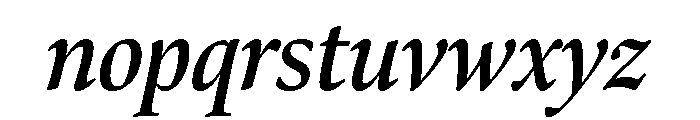 Bennet Display Condensed Semi Bold Italic Font LOWERCASE