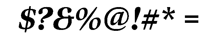 Bennet Display Extra Bold Italic Font OTHER CHARS