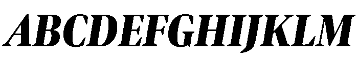 Bennet Display Extra Condensed Black Italic Font UPPERCASE
