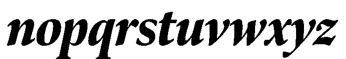 Bennet Display Extra Condensed Black Italic Font LOWERCASE