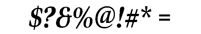 Bennet Display Extra Condensed Bold Italic Font OTHER CHARS