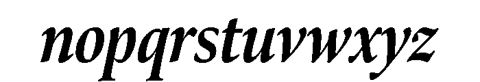 Bennet Display Extra Condensed Bold Italic Font LOWERCASE