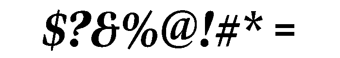 Bennet Display Extra Condensed Extra Bold Italic Font OTHER CHARS