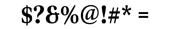 Bennet Display Extra Condensed Extra Bold Font OTHER CHARS