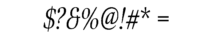 Bennet Display Extra Condensed Light Italic Font OTHER CHARS
