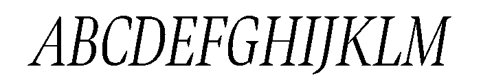 Bennet Display Extra Condensed Light Italic Font UPPERCASE
