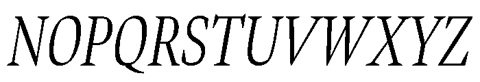 Bennet Display Extra Condensed Light Italic Font UPPERCASE