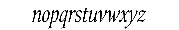 Bennet Display Extra Condensed Light Italic Font LOWERCASE