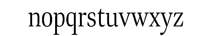 Bennet Display Extra Condensed Light Font LOWERCASE