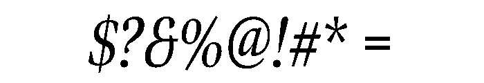 Bennet Display Extra Condensed Regular Italic Font OTHER CHARS