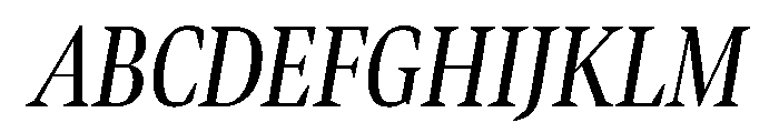 Bennet Display Extra Condensed Regular Italic Font UPPERCASE