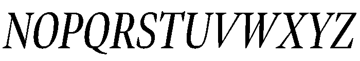 Bennet Display Extra Condensed Regular Italic Font UPPERCASE