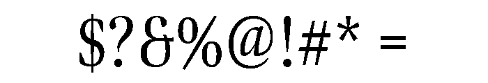 Bennet Display Extra Condensed Regular Font OTHER CHARS