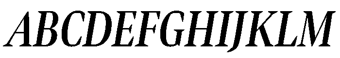 Bennet Display Extra Condensed Semi Bold Italic Font UPPERCASE