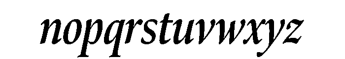 Bennet Display Extra Condensed Semi Bold Italic Font LOWERCASE