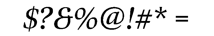 Bennet Display Regular Italic Font OTHER CHARS