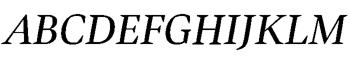 Bennet Display Regular Italic Font UPPERCASE