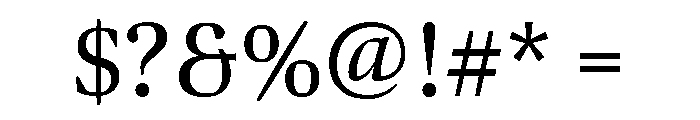 Bennet Display Regular Font OTHER CHARS